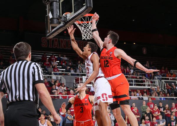 Junior forward Oscar da Silva (above) recorded his fifth 20-point game of the season as Stanford struggled against Oregon State in Maples on Thursday night and lost 68-63. (Photo: Bob Drebin/isiphotos.com)
