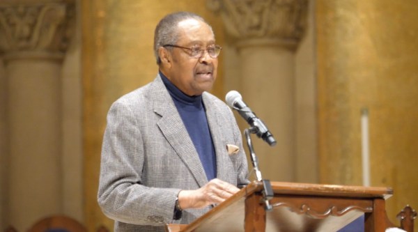 Clarence B. Jones, former legal counsel and speechwriter for King, speaks at the event. (Photo: Courtesy of Jack D. Hubbard)