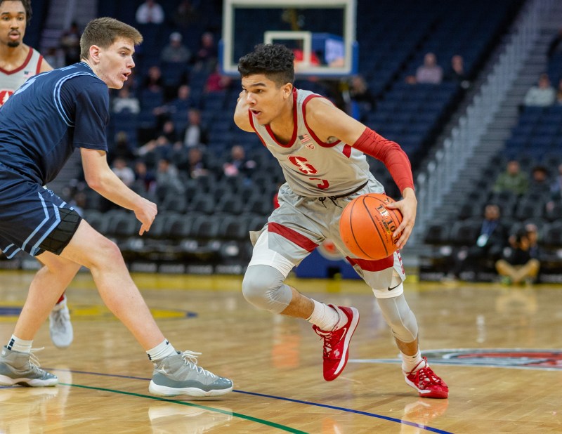 Freshman guard Tyrell Terry (above) scored a career-high and team-high 20 points in Saturday's 88-62 win against Washington State. (Photo: AL CHANG/isiphotos.com)