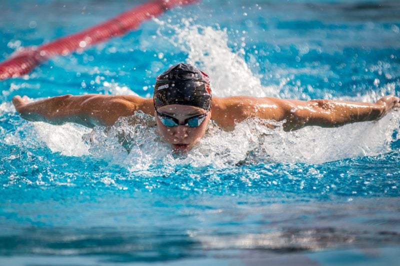 Senior Katie Drabot (above) won five individual events this weekend against USC and UCLA. The Cardinal beat UCLA 178-119 and USC 183.5-110.5. (Photo: SCOTT GOULD/isiphotos.com)