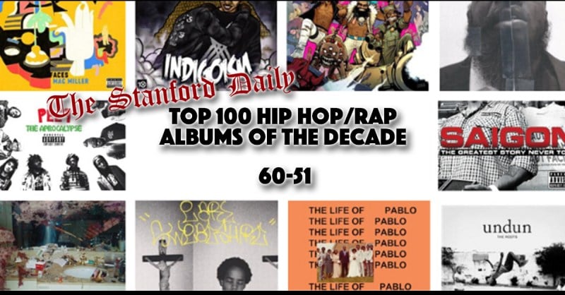 The Underachievers round out this week's rankings of the top 100 hip-hop/rap albums of the 2010s. (Graphic: HELEN HE/The Stanford Daily)