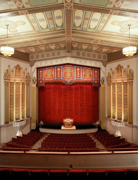 The more things change in Palo Alto, the more the historic Stanford Theater stays the same. As another decade ticks by, what keeps the theater and the passionate team behind it rolling? (Photo courtesy of Stanford Theater)