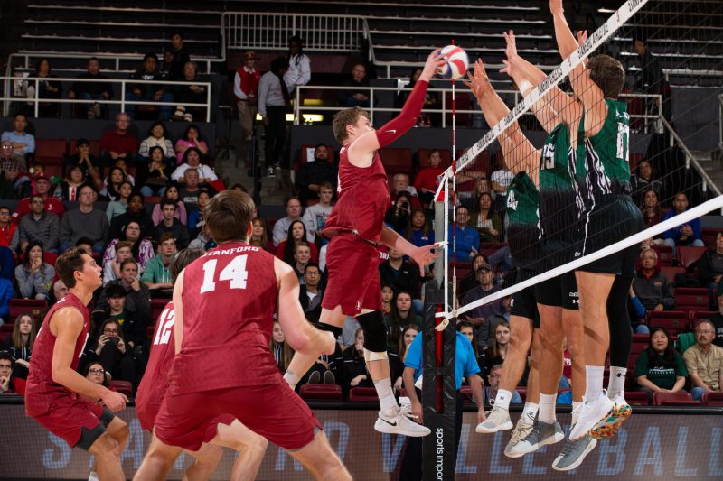 Hampered by Hawaii's imposing block, Stanford's offense never got into a groove. The team struggled to put points on the board as Hawaii strung together point after point in the two Cardinal losses over the weekend. (Photo: MIKE RASAY/isiphotos.com)