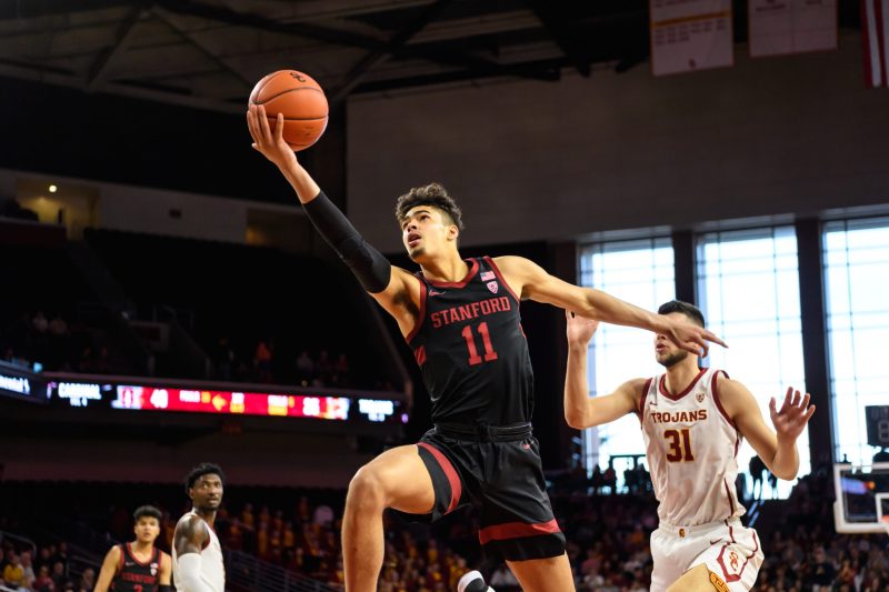 Sophomore forward Jaiden Delaire (above) assumed the role of primary scorer after Oscar da Silva went down with an injury. Delaire paced the Cardinal with 19 points in Saturday's loss to Colorado. (Photo: ROB ERICSON/isiphotos.com)