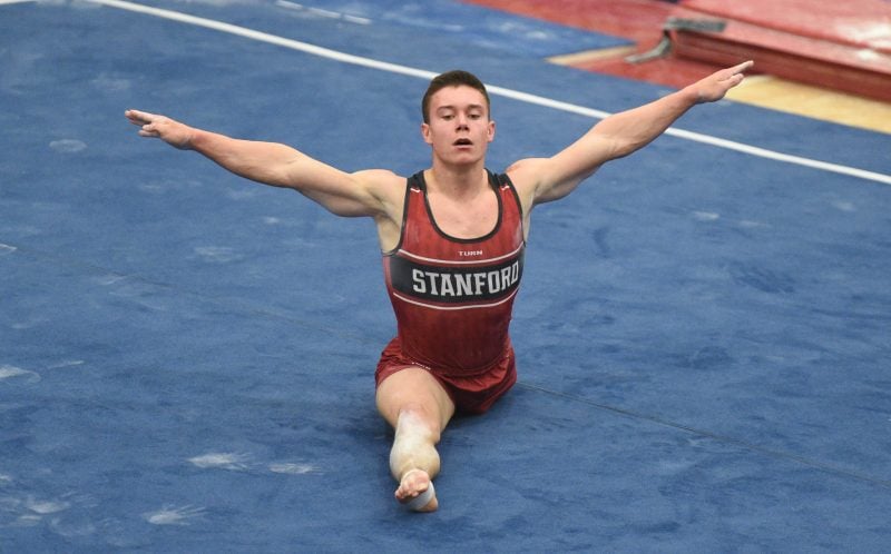 Sophomore Brody Malone (above) is one of multiple Stanford gymnasts in the midst of qualifying for the 2020 Summer Olympics. This weekend's meet will serve as a preview of this summer's competition, including reigning Olympic champion, Japan. (CODY GLENN/isiphotos.com)