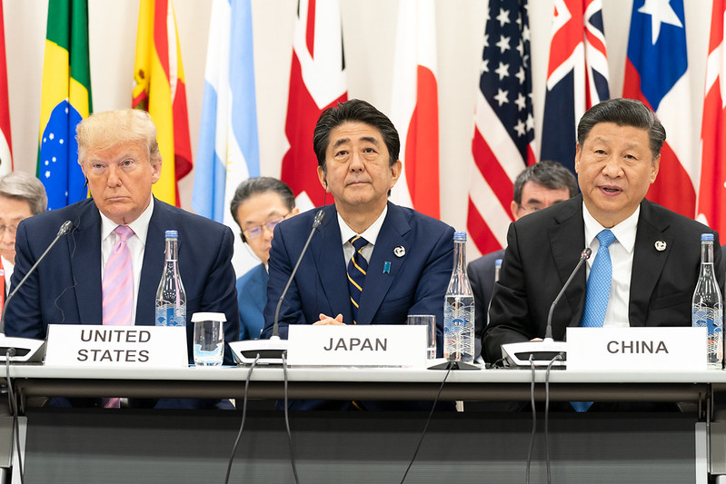 The leaders of the United States, Japan, and China at the G20 in Osaka, 2019 (Photo: SHEALAH CRAIGHEAD / The White House)