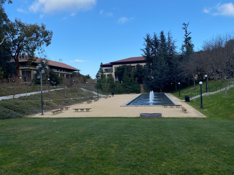 Terman Fountain (Photo: ADRIAN LIU/The Stanford Daily)