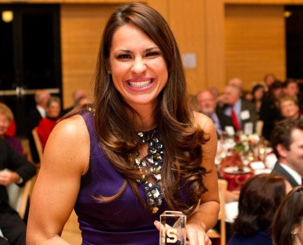 National Softball Hall of Fame 2019 inductee and two-time Olympian Jessica Mendoza '02 began a career in sports broadcasting after Stanford. She reflects on her transition to journalism and her efforts to equitably represent women in media. (NORBERT VAN DER GROEBEN/isiphotos.com)