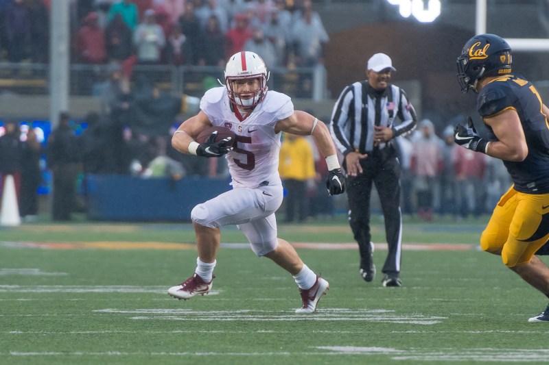 Christian McCaffrey did it all during his three years on the Farm. The running back broke the NCAA single-season all-purpose yards record and etched his name into Stanford's record books for a myriad of other categories before being drafted eighth overall in 2017. (Photo: JIM SHORIN/isiphotos.com)