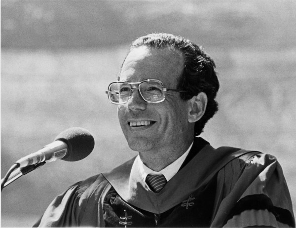 Donald Kennedy, then commissioner of the U.S. FDA, was the 1978 commencement speaker. (Photo: CHUCK PAINTER/Stanford News Service)