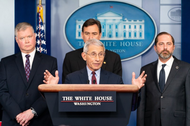 Anthony Fauci at a White House press briefing (Photo: The White House)