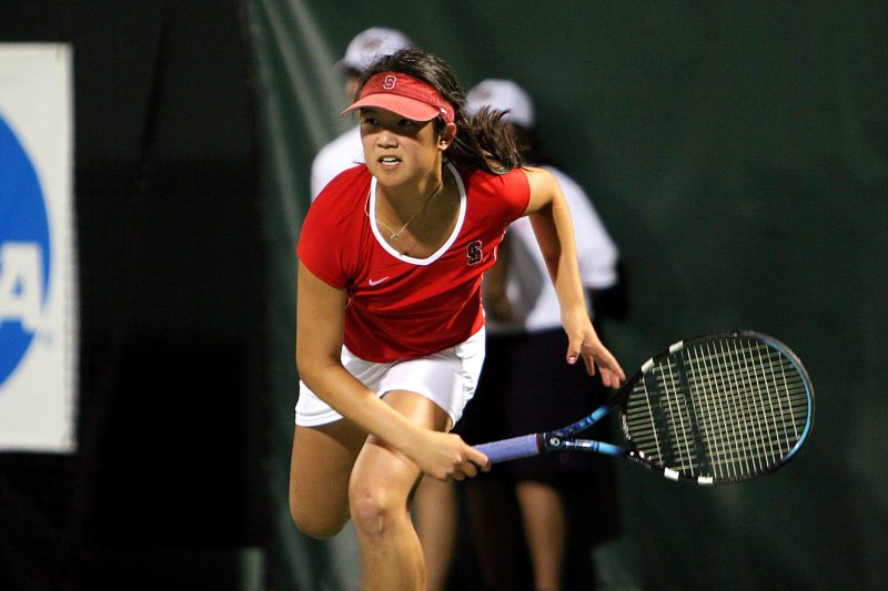 Amber Liu '06 was a two-time NCAA singles champion and three-time team tile winner while at Stanford from 2002-06.. She had a 94-23 record in singles during her decorated career. (PHOTO: Peter Krutzik/isiphotos.com)