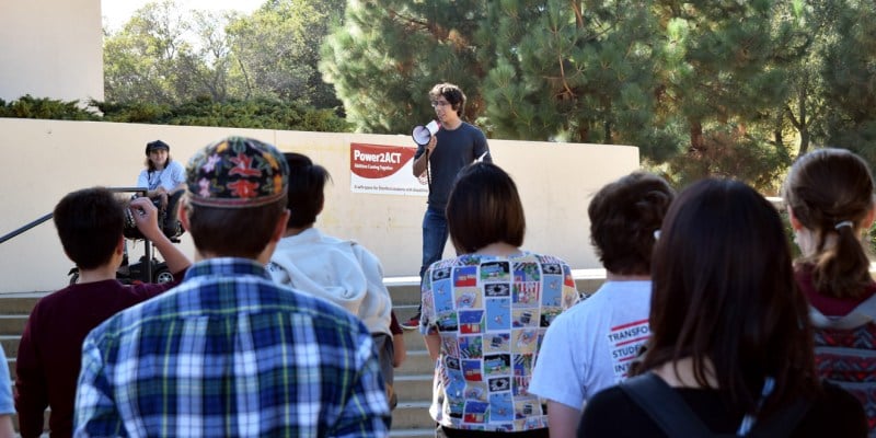 Rallies in White Plaza are no longer an option for students running for the ASSU (Photo: EVAN PENG/The Stanford Daily)