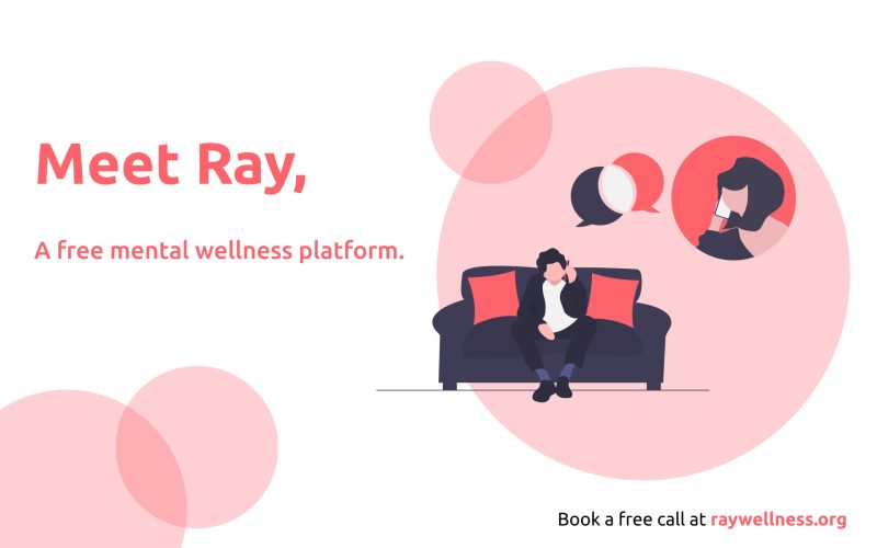 Ray is designed to be accessible, and users can schedule a free appointment by visiting Ray's website, entering an email and an alias and booking a call. (PHOTO COURTESY OF MIKA ISAYAMA).