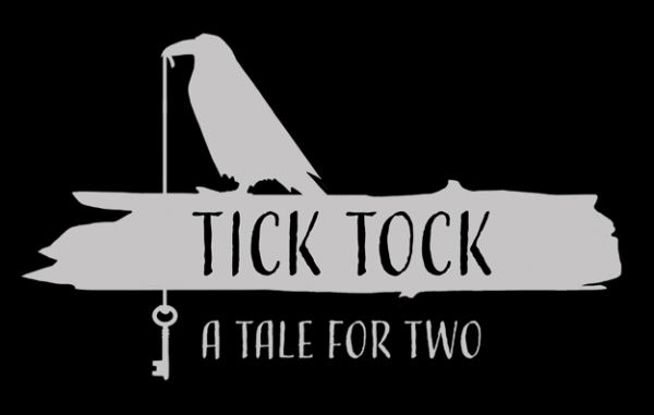 The logo for ‘Tick Tock: A Tale for Two,’ set against a black background (Photo: Other Tales Interactive)