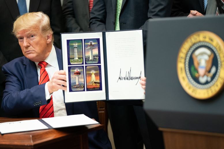 Trump added stamps to a questionably unconstitutional executive order. (Photo Edit: RICHARD COCA/The Stanford Daily)