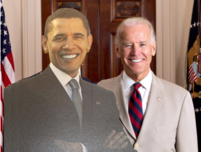 Despite facing criticism, Biden has stuck to his choice. Due to the strong adhesive on the cutout’s backside, Biden has been unable to detach his hand from the cutout since giving it a pat on the back after its unveiling. (Photo Edit: OM JAHAGIRDAR/The Stanford Daily)