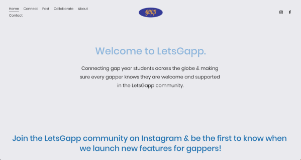 Welcome page for the LetsGapp website (Photo: letsgapp.com)