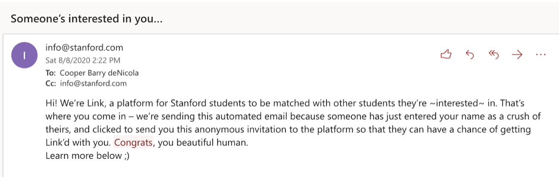 Someone’s not really interested in you, just your identity: Email Security @ Stanford