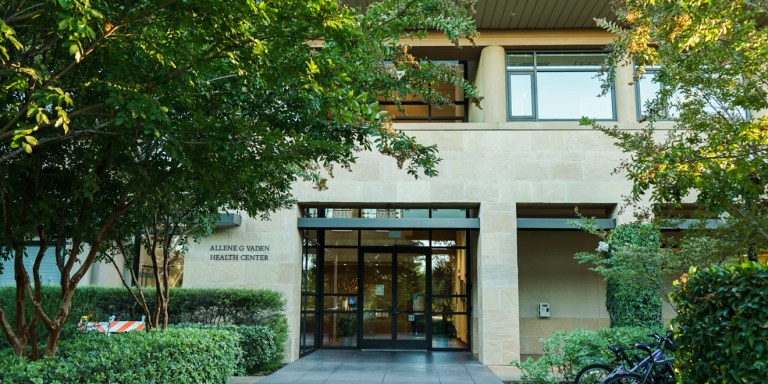 Exterior of the Vaden Health Center building