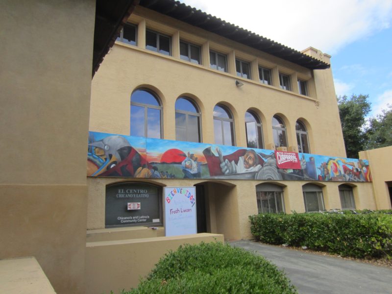 a photo of the front of El Centro Chicano at Stanford.
