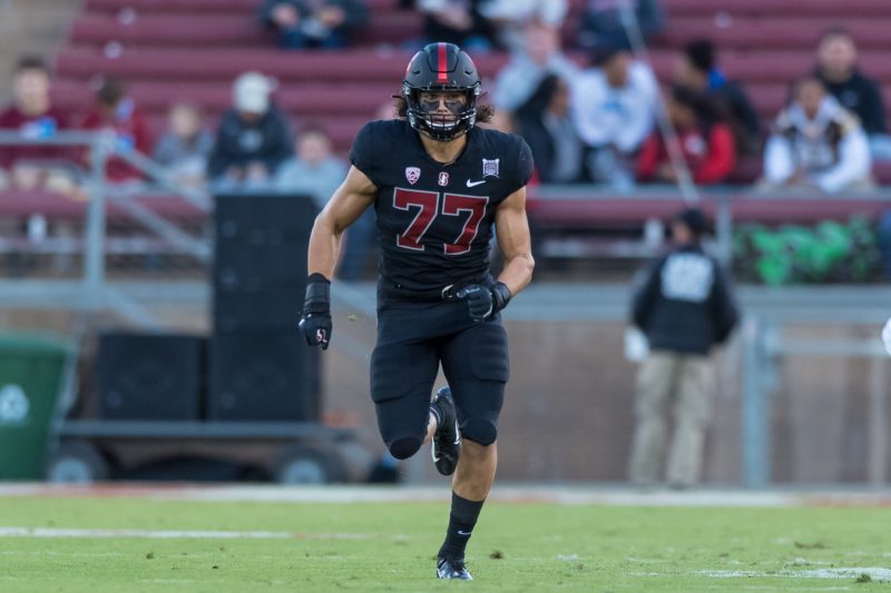 Senior outside linebacker Thunder Keck did not start playing football until high school. Despite his late start, however, he finished his junior campaign with three tackles and one forced fumble. (Photo: JIM SHORIN/isiphotos,com)