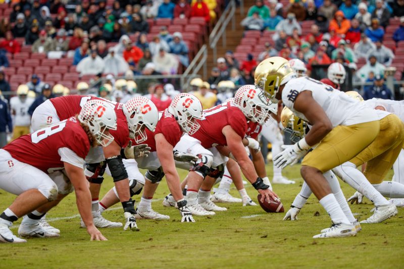 Stanford's offensive line will be one key to a victory versus the Buffaloes on Saturday.  'The Tunnel Workers Union' immpressively gave up no sacks last weekend at Oregon. (Photo: BOB DREBIN/isiphotos.com)
