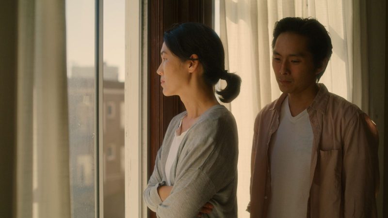 Chang-rae’s mother (Jackie Chung) and Chang-rae (Justin Chon) consider their relationship in Wayne Wang’s “Coming Home Again.” (Photo: Outsider Pictures)
