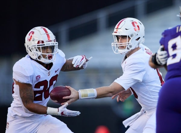 Senior quarterback Davis Mills (above, right) and sophomore running back Austin Jones (above, left) are key to balancing the Cardinal offensive attack, The Daily's King Jemison writes. (Photo: CRAIG MITCHELLDYER/isiphotos.com)