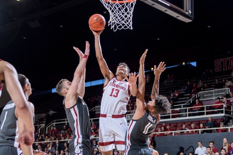 Senior forward Oscar da Silva led the Cardinal with 26 points in just 24 minutes of action. He was one of 11 Stanford players who hit a bucket in the decisive 78-46 victory. (Photo: KAREN AMBROSE HICKEY/isiphotos.com)