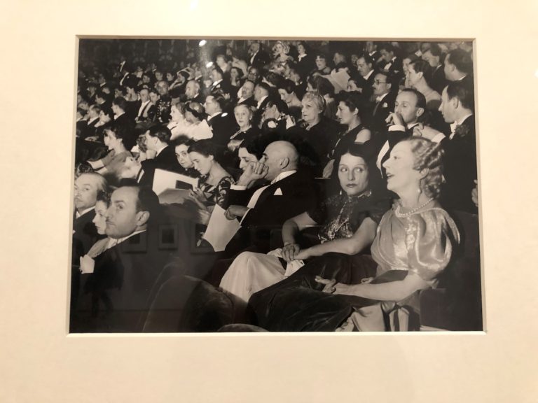 Image of "Cécile Sorele at a Screening of a Film by Sacha Guitry" by Brassaï