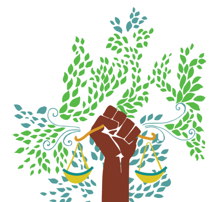 Artwork created to support the first comprehensive Intro to Environmental Justice course at Stanford, first offered in fall 2018. By Stephanie Muscat, used with permission.