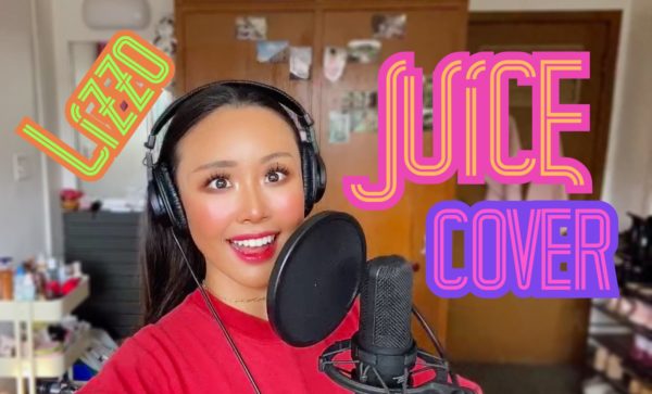 Screenshot of JiAnne Kang singing "Juice" on YouTube.