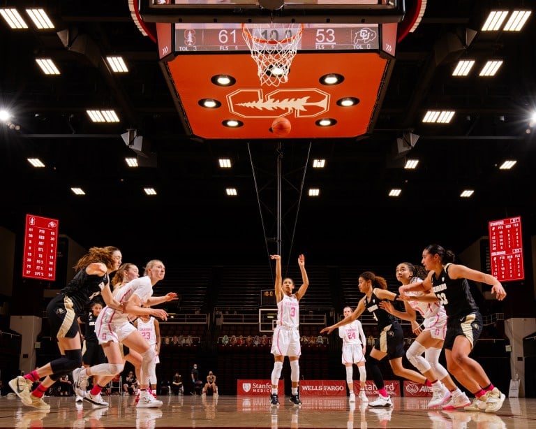 Fifth year guard Anna Wilson (above, shooting) has been a steadying presence for the Cardinal, turning the ball over just twice in her last 196 minutes. (Photo: BOB DREBIN/isiphotos.com)