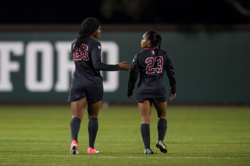 Madison Haley (26) and Kiki Pickett (23) have already won two national championships on the Farm and are aiming to become part of the first recruiting class to win three during their Stanford careers. (PHOTO: KAREN AMBROSE HICKEY/isiphotos.com)
