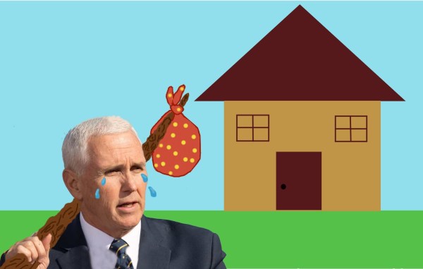 For the first time ever, Mike Pence is ashamed to be publically Home-ophobic. ( Photo: United States Department of Homeland Security, Edit: SARAH LEWIS/The Stanford Daily)