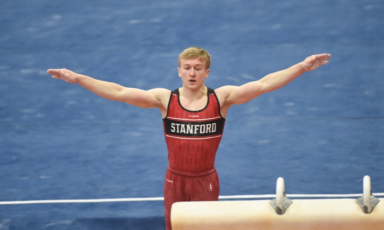 Sophomore Riley Loos (above) is among five Cardinal set to compete in the 2021 Winter Cup in Indianapolis. (Photo: CODY GLENN/ISI Photos)