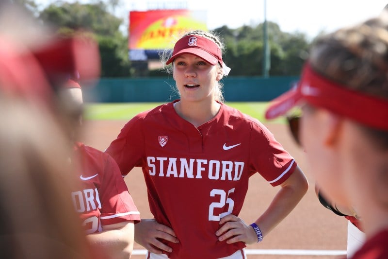 Junior outfielder Taylor Gindlesperger (above) recorded a team-high .402 batting average during the 2020 season. Gindlesperger Stanford softball open the 2021 season Friday against San Jose State. (Photo: BOB DREBIN/isiphotos.com)