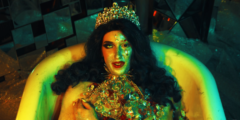YouTuber ContraPoints as she appears in her video entitled "Opulence"