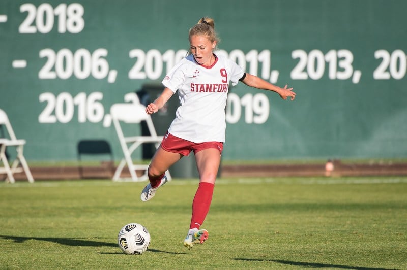 Freshman midfielder Astrid Wheeler (above) scored the first goal of her Cardinal career against the Beavers on Friday. (Photo: JIM SHORIN/isiphotos.com)