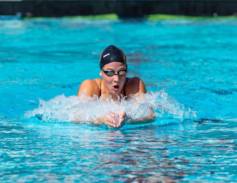Senior Brook Forde won the 400 IM in a pool-record 4:01.57 as the only Cardinal to win an event at the 2021 NCAA Championships. (PHOTO: JOHN P. LOZANO/isiphotos.com)