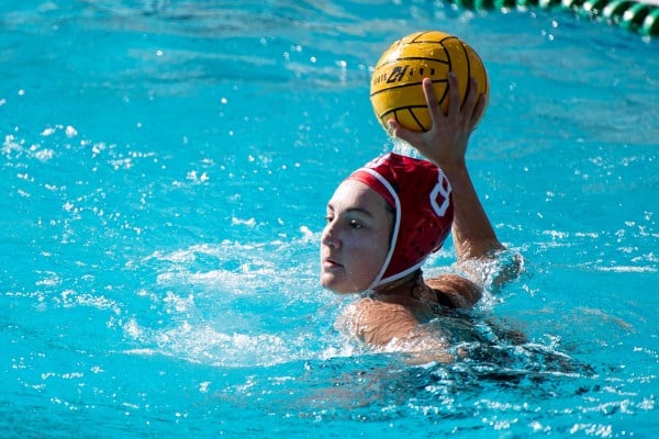 Junior 2-meter defender Chloe Harbilas (above) finished with three goals each on Saturday and Sunday. As a team, the Cardinal split the two matches against UCLA. (Photo: LYNDSAY RADNEDGE/isiphotos.com)