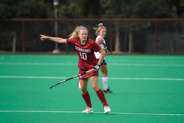 With 18 of the team's 26 total shots, senior attacker Corinne Zanolli (above) and Stanford field hockey remained undefeated after a 3-0 victory over UC Davis. (PHOTO: KAREN AMBROSE HICKEY/isiphotos.com)