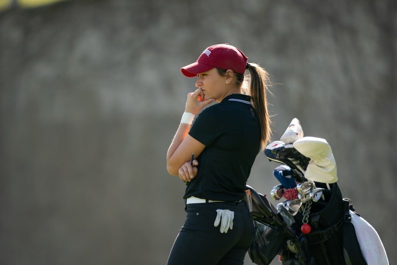 Freshman Sadie Englemann (above) finished eighth after a three-under-par in the final round of the Juli Inkster Invitational. (Photo: JOHN LOZANO/isiphotos.com)