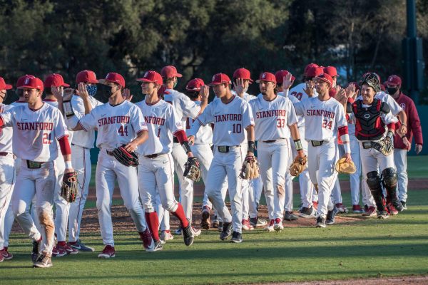 Contributions from up and down the lineup helped the Cardinal sweep the University of San Francisco over the weekend, including a 15-13 win on Sunday. (Photo: KAREN HICKEY/isiphotos.com)
