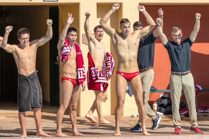 Stanford men's swimming earned second place as a team at the Pac-12 Championships in Houston. The team's 788 points was the program's highest total since 2016, but still not enough to overcome No. 2 California, (Photo: SCOTT GOULD/isiphotos.com)