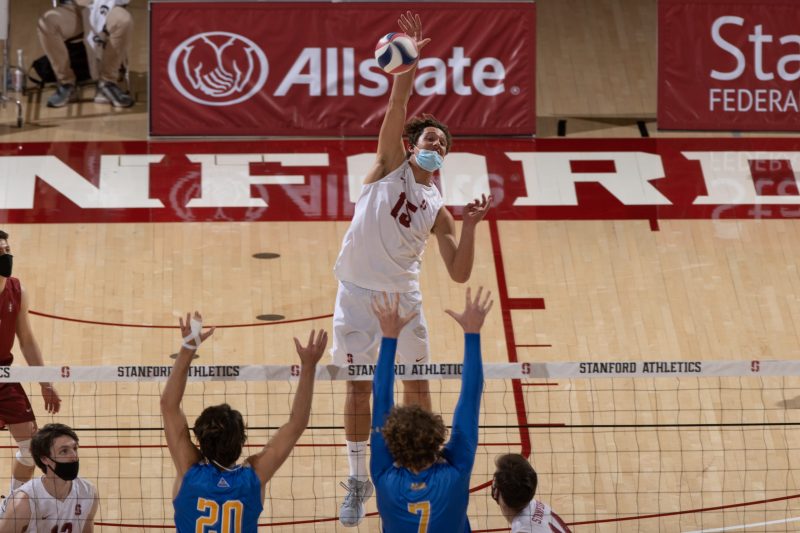 Sophomore outside hitter Will Rottman's strong play was not enough for Stanford to overcome either of the team's two matches against UCLA this week. (Photo: MIKE RASAY/isiphotos.com)