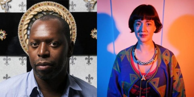 Profile images of visiting artists Rashaad Newsome and Amelia Winger-Bearskin from Stanford Art Institute’s first Arts + Justice workshop of spring quarter