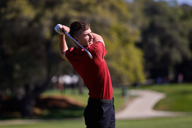 Sophomore Barclay Brown (above) earned his first collegiate individual title after a strong final round at the Cowboy Classic on Monday and Tuesday. Brown paced the Cardinal en route to a fifth place team finish. (Photo: BOB DREBIN/isiphotos.com)