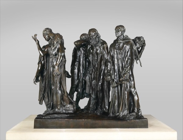 Image of Auguste Rodin's "The Burghers of Calais" as displayed at The Metropolitan Museum of Art